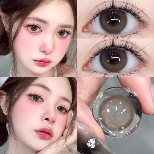 迷蒙泪光拉诗拜美瞳日抛10片装一次性同款棕色隐形眼镜带度数3tb