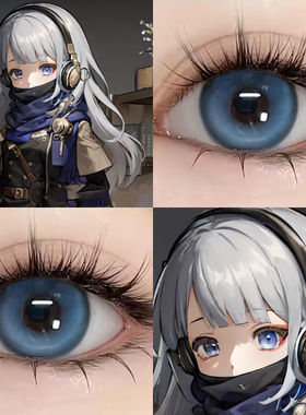 柏林以东cos美瞳半年抛大直径蓝色重返未来1999漫展隐形眼镜3fST