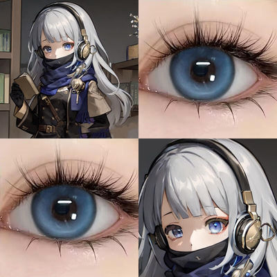 柏林以东cos美瞳半年抛大直径蓝色重返未来1999漫展隐形眼镜3fST