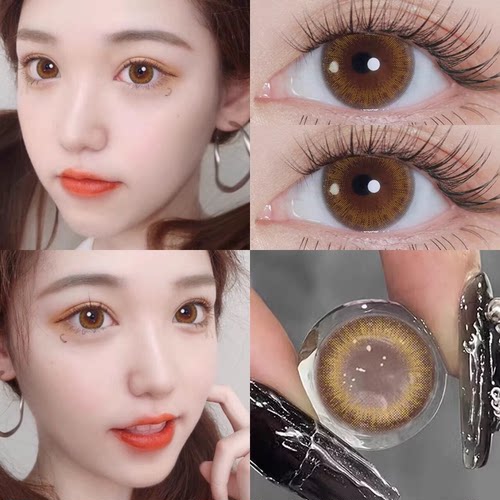 darrens美瞳大魔王棕美瞳日抛10片装大小直径彩色隐形眼镜9st