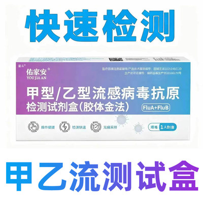甲乙流感H3N2病毒甲流乙流三合一抗原检测试剂盒测试纸yk