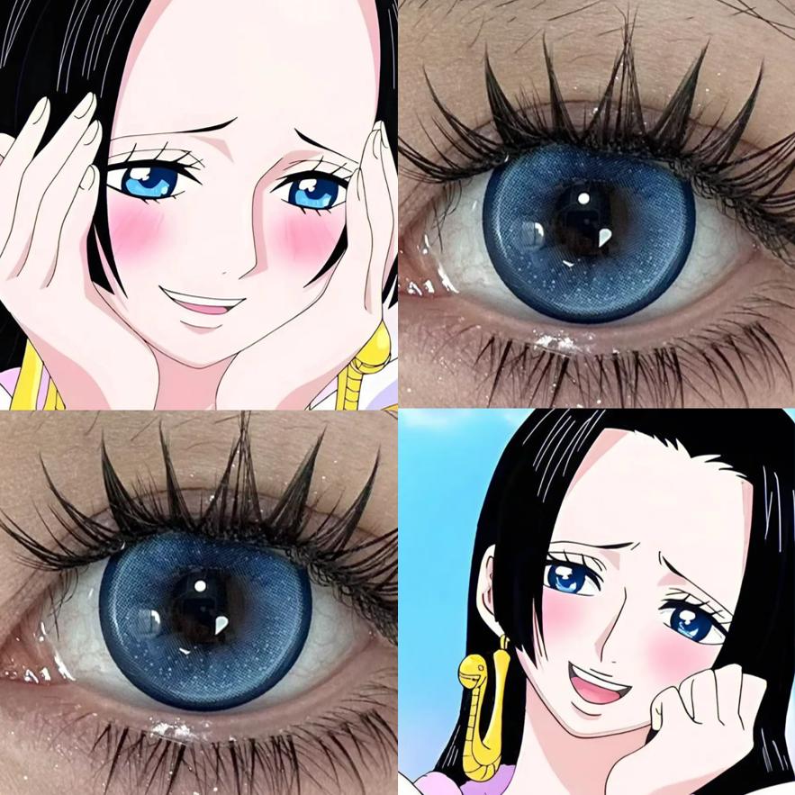 女帝cos美瞳半年抛大直径波雅汉库克显色彩色隐形眼镜水水冰月ah