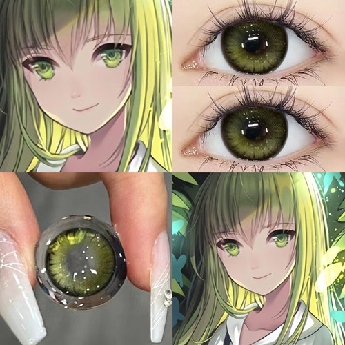 恩奇都cos美瞳奇异赝品FateStrangeFake半年抛绿色隐形眼镜女3ST