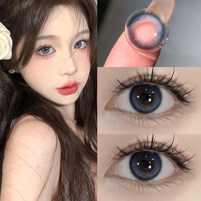 买1送1】popmogic仿生猫眼蓝美瞳元气奈奈环半年抛女隐形眼镜3fST