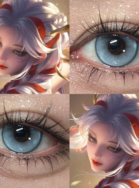 杨玉环寅虎心曲COS美瞳半年抛大直径混血感彩色年抛隐形眼镜3fST