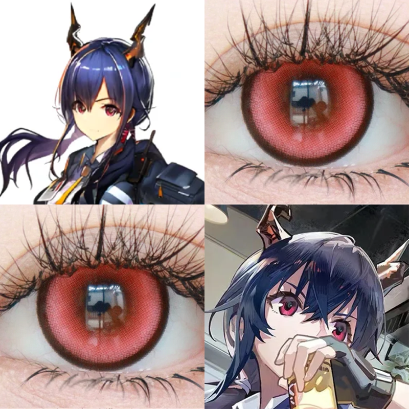 陈cos美瞳日抛明日方舟陈晖洁砰砰玫草莓粉流萤森红初恋莓果佳ah