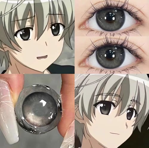 春日野悠穹cos美瞳缘之空大直径混血款灰色隐形眼镜日抛2st