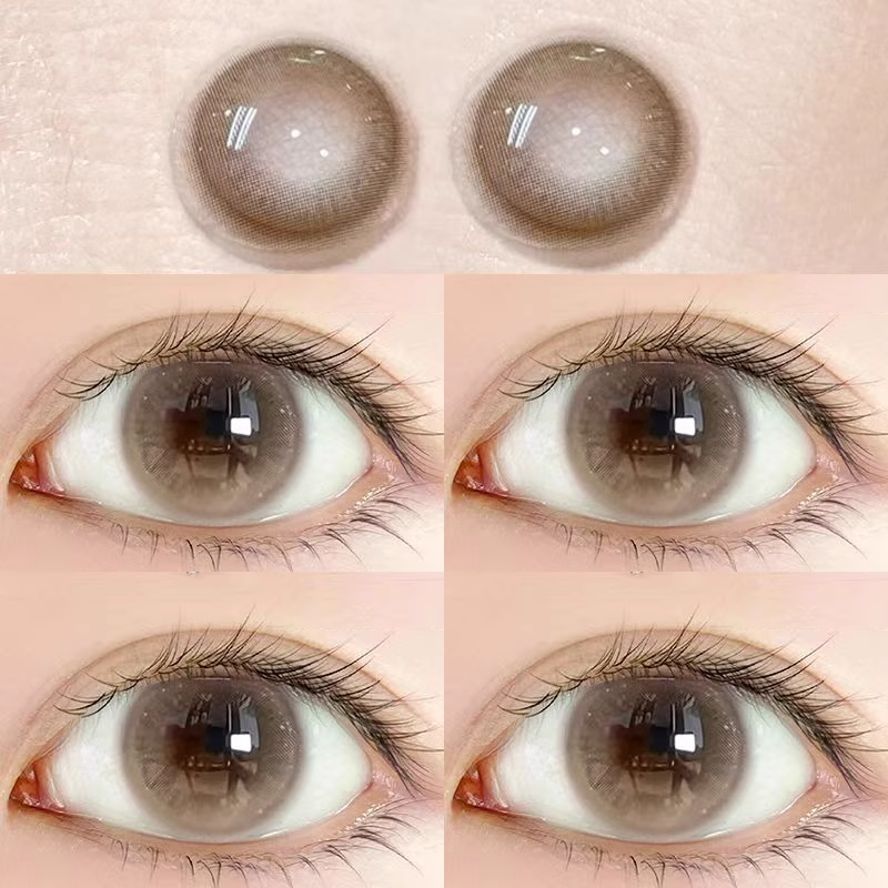 冰岛玫瑰白开水美瞳sweet color美瞳半年抛两片装彩色隐形眼镜6tb