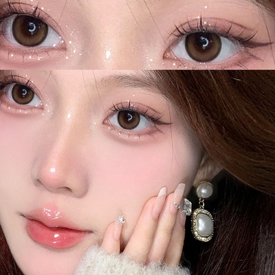 fomoimy港岛金美瞳半年抛混血大直径小年抛棕色同款隐形眼镜8ST