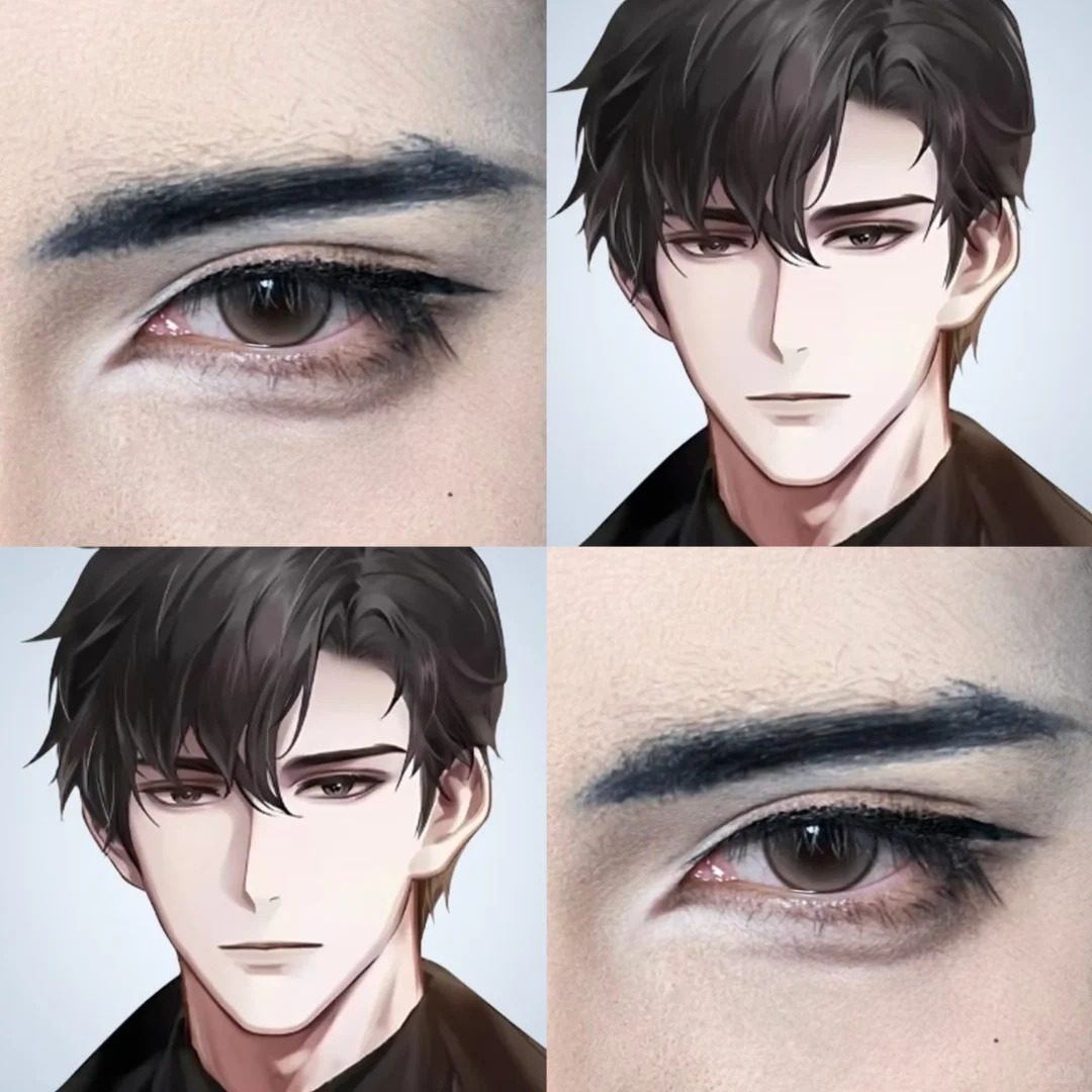 顾时夜美瞳cos世界之外半年抛两片棕色漫展隐形眼镜男6tb