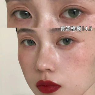 liliyacon青涩橄榄美瞳半年抛绿色大小直径混血隐形眼镜旗舰店5ST