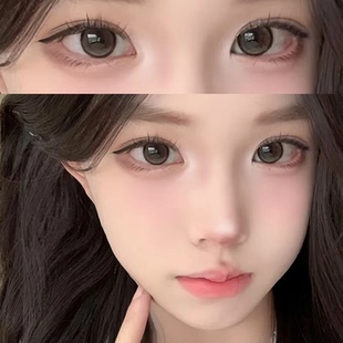 周一美式】美瞳日抛十片装大小直径棕色咖色彩色隐形眼镜6tb