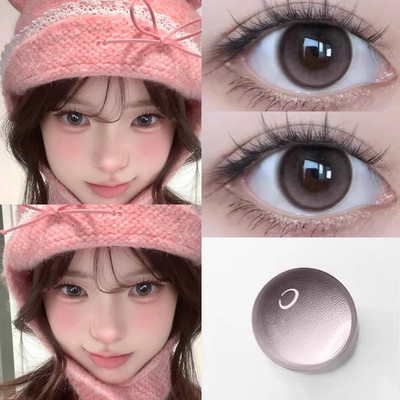 eyepony落日情书美瞳半年抛粉色大直径自然隐形眼镜6st