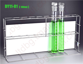 促品不锈钢比色管架100ML 10孔白色背板组合直径32mmΦ32比色管