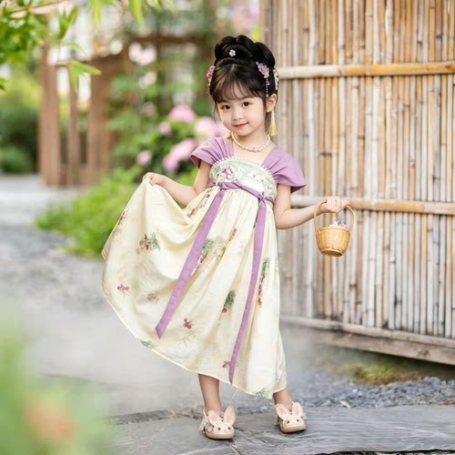 【葡萄】ZC129女童夏季新中式兔子2025新款汉服