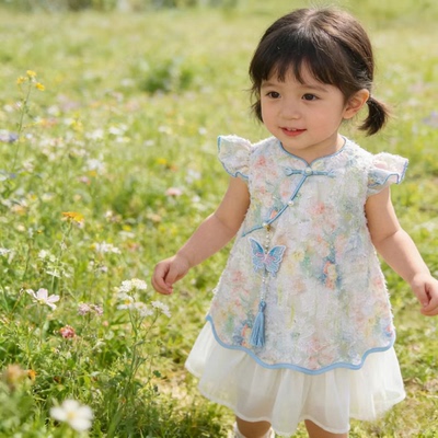 现货【花楹】ZC035女童夏季新中式国风仙气高端旗袍裙