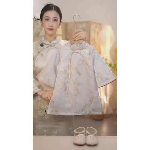 现货【碧落】SC608女童2025新中式秋季新款长袖绣花国风旗袍裙