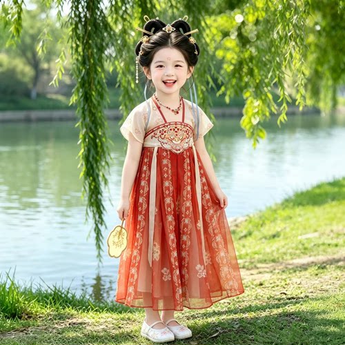 【忆长安】ZC100女童夏季新中式国风旗袍裙