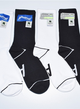 新款怪兽图形缝制标签袜子中筒运动街头网红透气男女潮牌韩国ADER