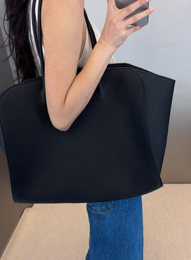 THREE新品网红同款时尚百搭暗黑撞色设计通勤包单肩托特包