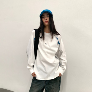 咆哮野兽 arch 装 饰线拼接t恤轻薄美式 上衣男 roaringwild 长袖