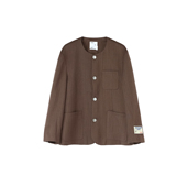 深卡其暗纹羊毛圆领西装 ROARINGWILD 咆哮野兽主线