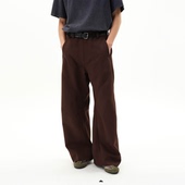 宽松阔腿男款 arch roaringwild 咆哮野兽 棕色弯刀休闲西裤 长裤