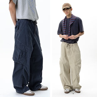 roaringwild a arch 咆哮野兽 水洗廓形宽松弯刀工装裤男休闲长裤