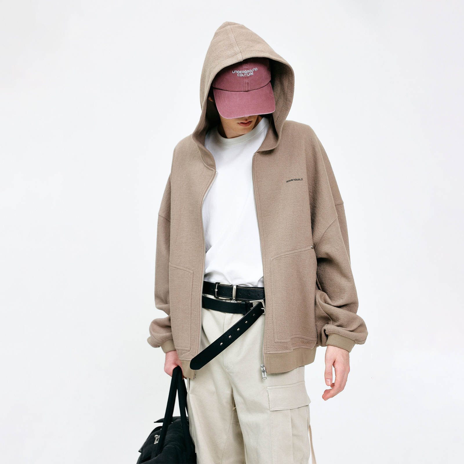 ROARINGWILD 主线系列 廓形拉链连帽夹克