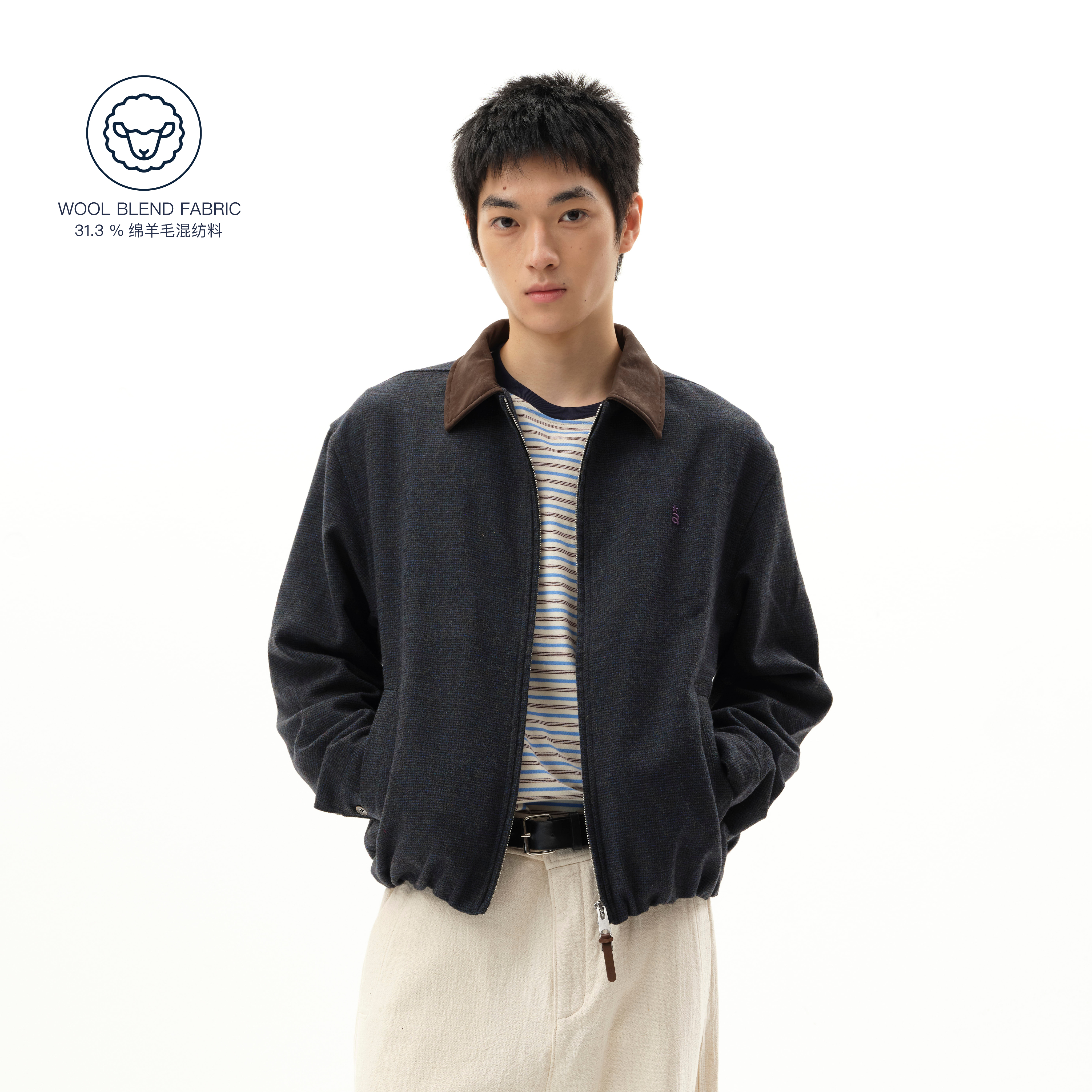 roaringwild翻领短裤夹克外套