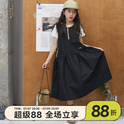 OLAMIMI儿童夏季半拉链连衣裙
