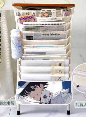 名侦探柯南挂书袋课桌收纳袋初中高中生书本大容量多功能书挂袋