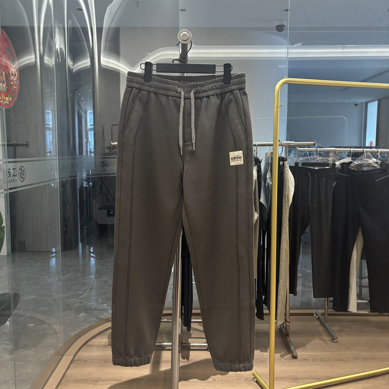 【H家】立体裁剪！秋冬新款男士时尚休闲卫裤男松紧腰弹力九分裤,男装,休闲裤,淘宝优惠券,粉丝福利购,淘宝优惠卷