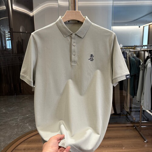 H家联名款刺绣休闲翻领短袖POLO