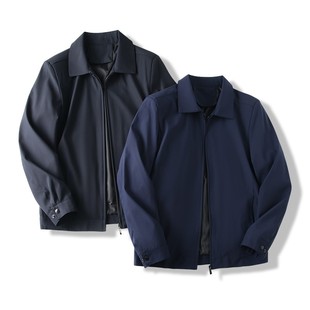 立体板正！挺括有型！秋季新款商务休闲中年爸爸款抗皱夹克男外套