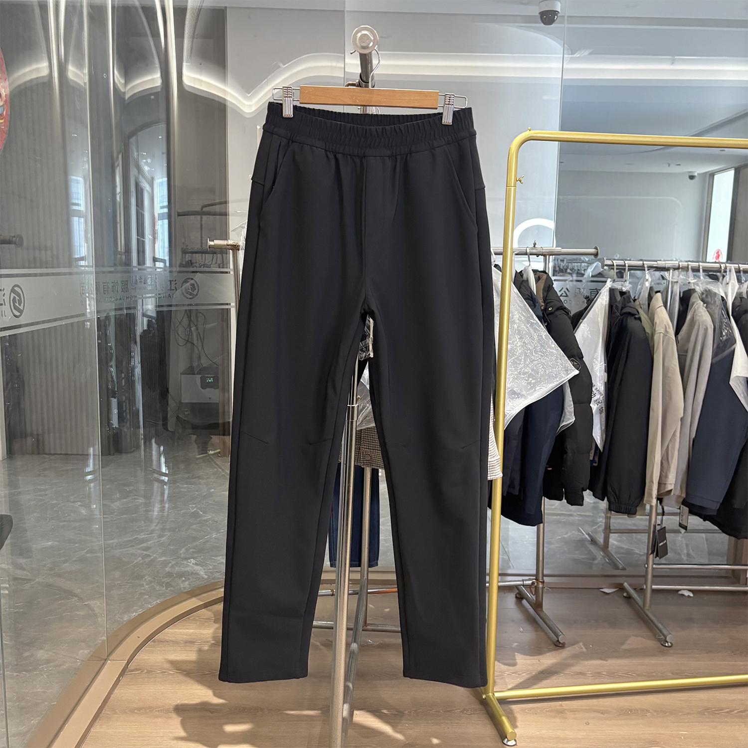 90白鸭绒+耗牛绒护腰男士羽绒裤