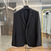 春季 薄款 男士 竖条纹显瘦商务休闲西装 垂顺抗皱 经典 外套 H系