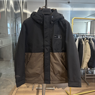 【雅家】90鸭绒！可脱卸帽！冬季时尚撞色男士防风抗寒保暖羽绒服