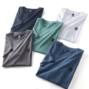 高端圆领短袖 T恤男夏季 新品 冰感空调T 时尚 简约休闲舒适透气半袖