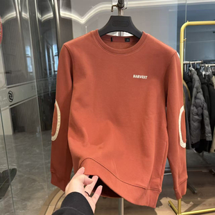 H家 百搭圆领保暖长袖 加厚一体绒 秋冬时尚 卫衣男 柔软亲肤