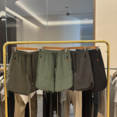 薄款 夏季 男士 户外运动休闲松紧腰沙滩裤 拉链口袋 短裤 冰丝速干