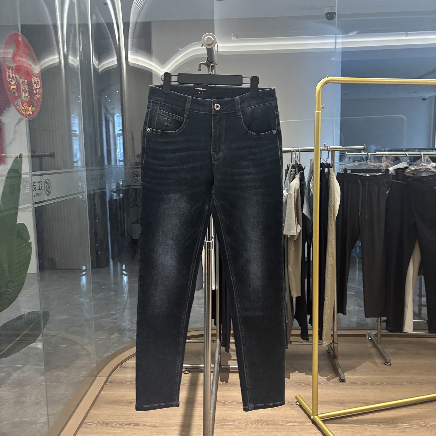 【杉家】很柔软！秋季新款时尚简约百搭直筒修身水洗休闲牛仔裤男,男装,牛仔裤,淘宝优惠券,粉丝福利购,淘宝优惠卷