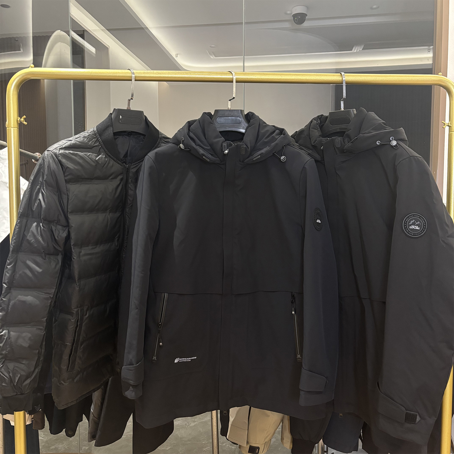 90白鹅绒中长款保暖羽绒服男