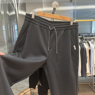 H家 男士 一条过冬 冬季 直筒弹力松紧腰保暖休闲裤 加绒加厚