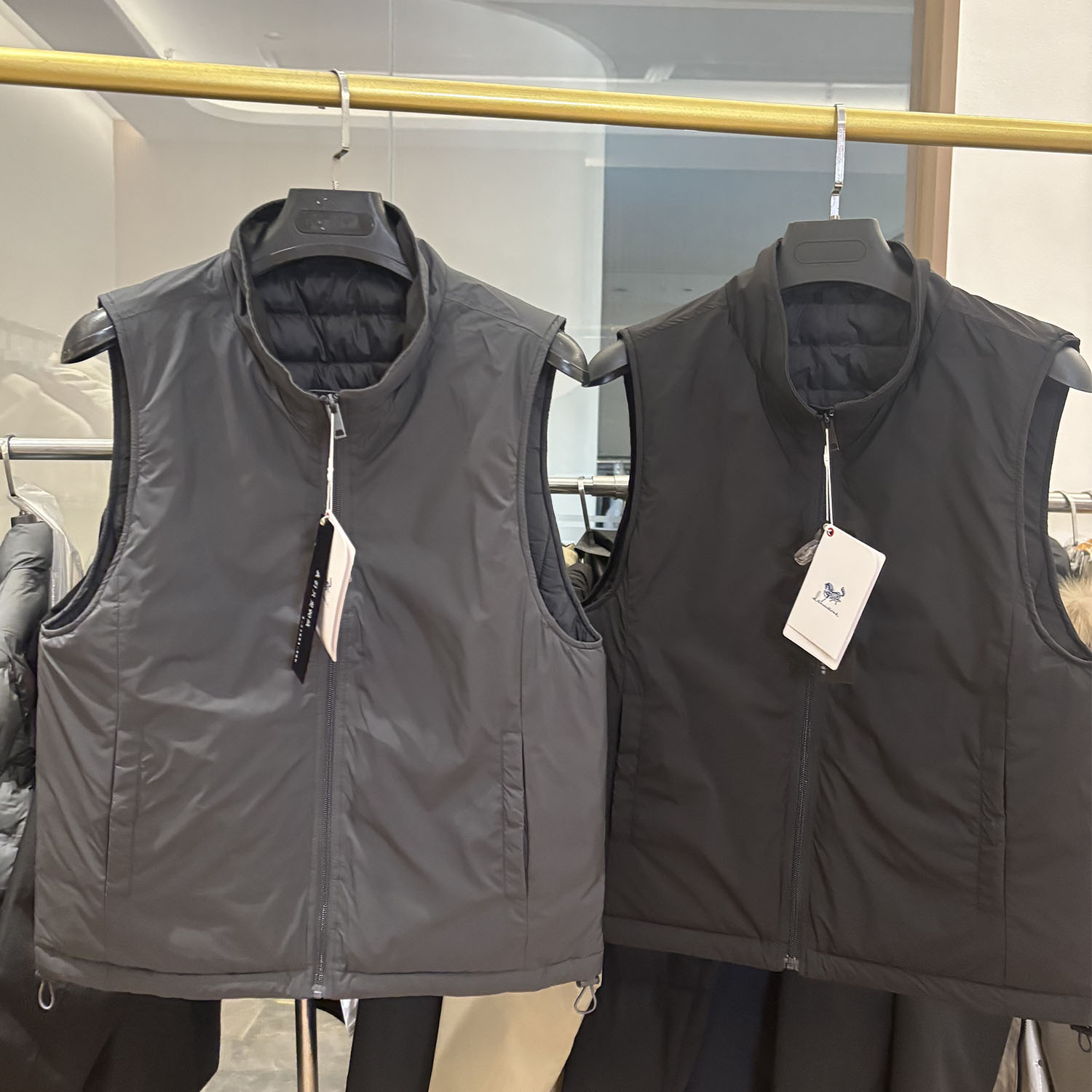 户外轻便防风防水立领羽绒马甲