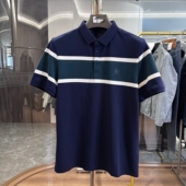 色织条纹 夏季 Polo衫 H系 男 休闲百搭翻领短袖 97棉 时尚 新款