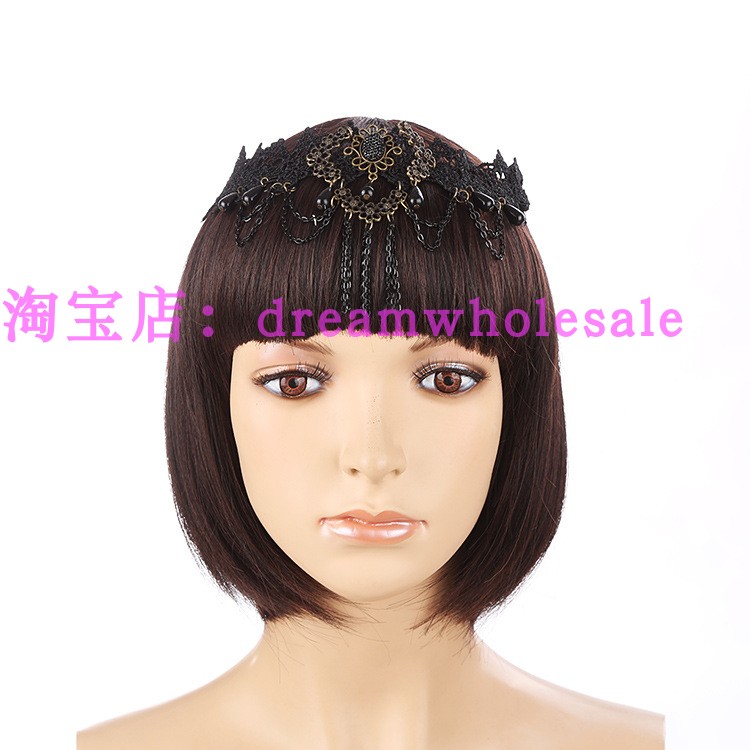 Black lace tassel hair band hair accessories headband 发箍|msdalam kategori Aksesori/Belt kulit/Hat/Muffler, aksesori pakaian perkahwinan, hiasan kepala pengantin - dari Buy2taobao.com untuk memberikan perkhidmatan ejen Taobao profesional membeli