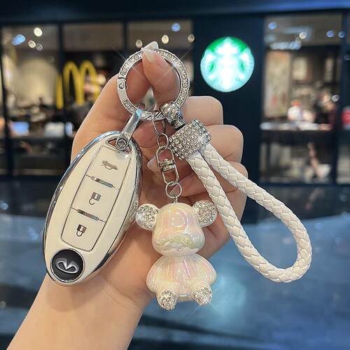 适用英菲尼迪q50L钥匙套qx50壳qx60/q70l汽车高档包扣男女