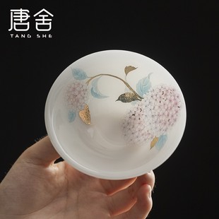 冰种璞玉主人杯单杯功夫茶杯禅定闻香杯子白瓷陶瓷喝茶茶具 唐舍
