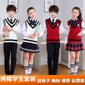 中小学生大合唱演出服装儿童诗歌朗诵表演服英伦风校服幼儿园园服